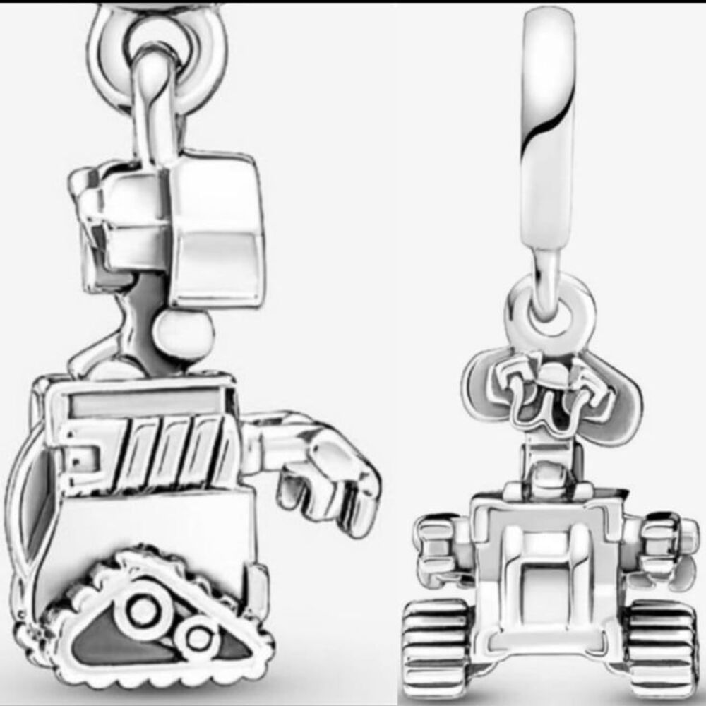 2 NWOT Wall-E & Eva Pixar x Pandora FIT Silver Charms - Picture 11 of 12